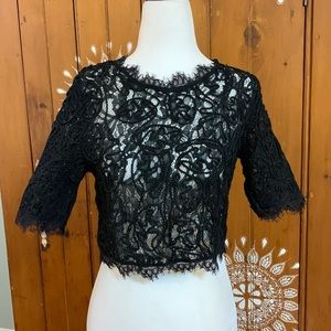 Beautiful black lace crop top.